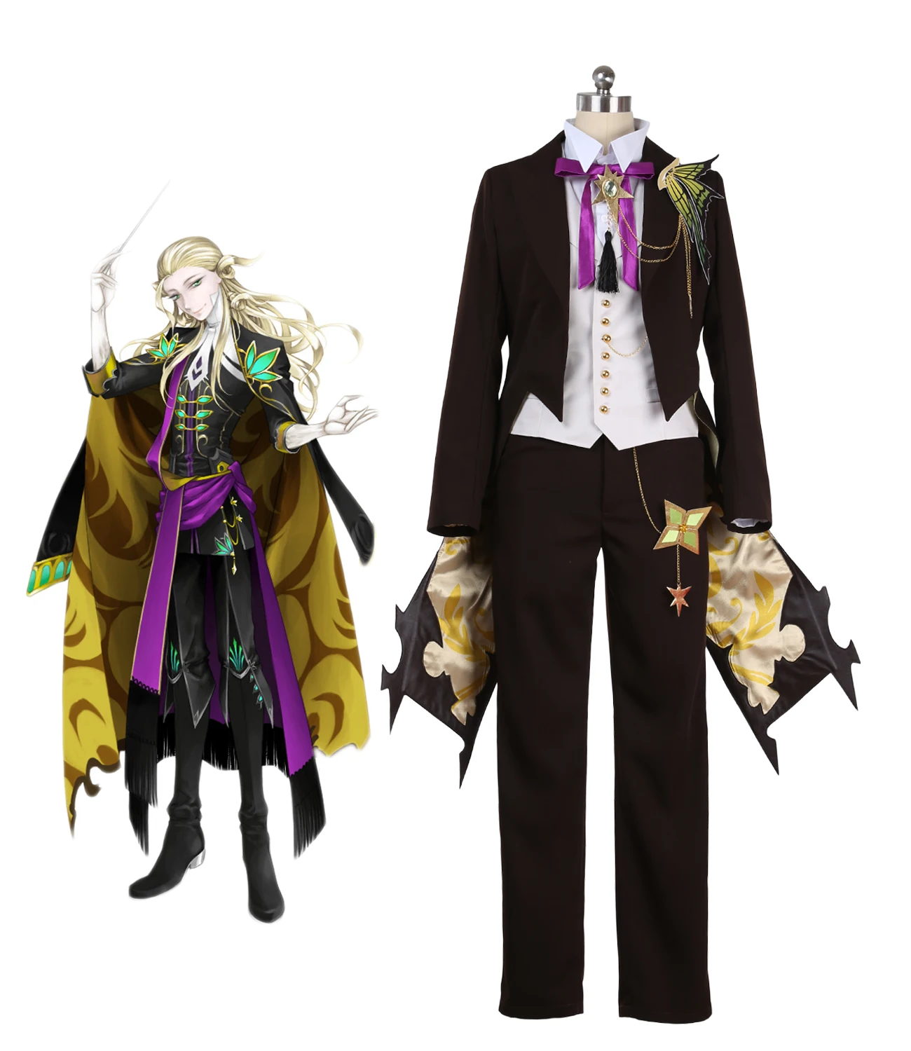 Fate Grand Order FGO Wolfgang Amadeus Mozart Косплей Костюм на заказ любой размер|Страшные костюмы| |