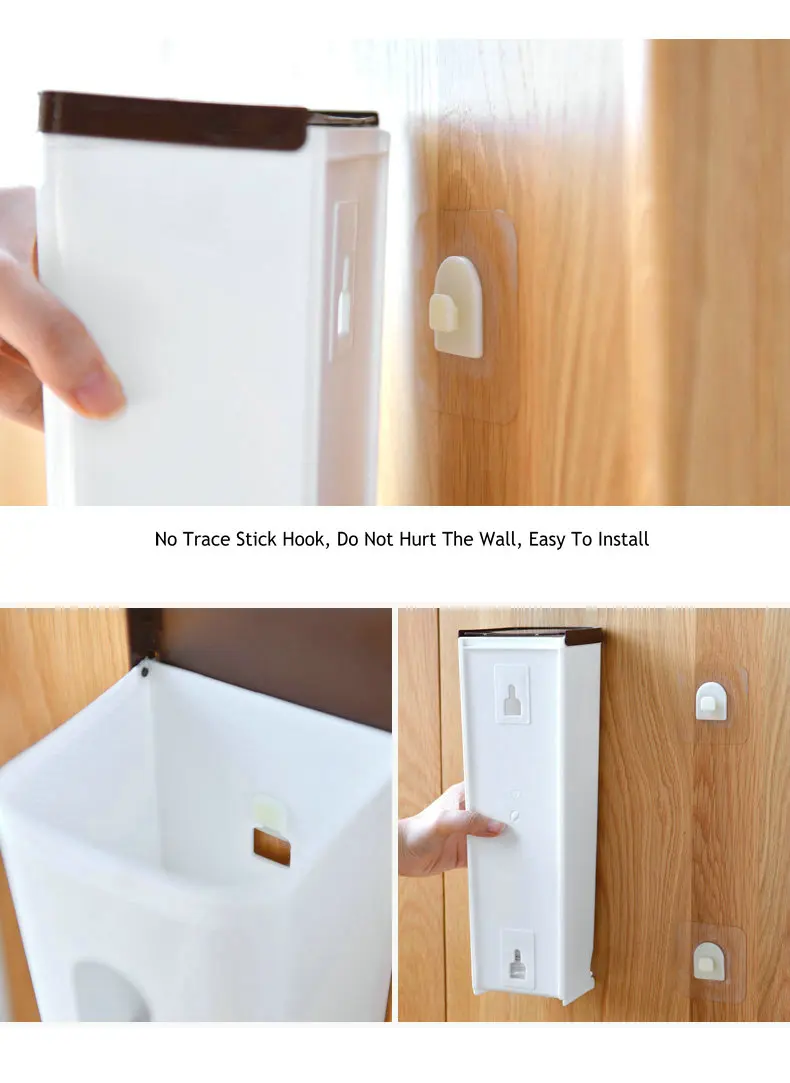 Креативная настенная подвесная коробка для хранения кухонный органайзер мешков