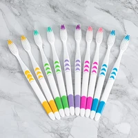 2022 10pcs bamboo charcoal toothbrush medium soft bristle oral care toothbrush charcoal toothbrush sanitary adults toothbrush