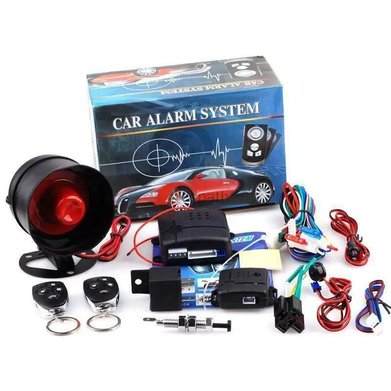 

Car Alarm Vehicle System 1-Way Remote Central Door Lock Keyless System With 2 Remote Control Burglar Protection Security System