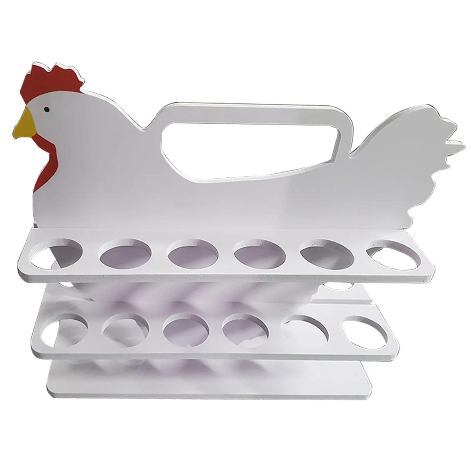 

Портативная деревянная кухонная витрина с 24 ячейками, стойка-держатель для холодильника, Диспенсер в форме курицы, хранилище для дома, легк...