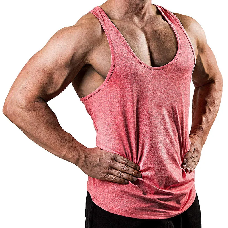 

Popular European and American Men's Solid Color and V-neck Sleeveless Top T-shirt Vest Wholesale LOVZON Dropshipping