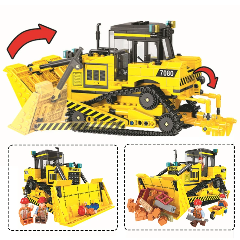 Техника инженерный подъемный кран строительные блоки Совместимость Ing Technic