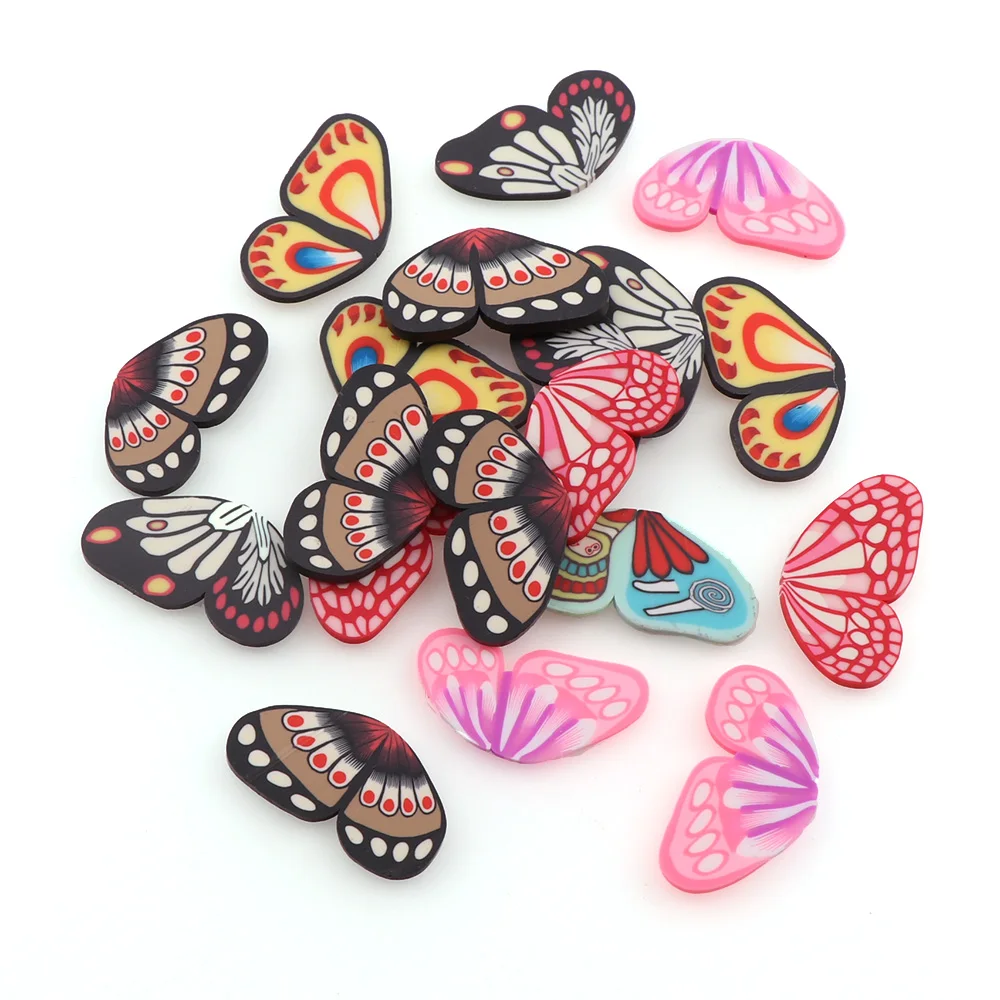 20 шт. разноцветная Полимерная глина в виде бабочки|Статуэтки и миниатюры| |