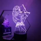 Аниме лампа ваш ли в апреле светодиодный ночной Светильник для номер Декор подарок на день рождения трикотажная юбка рисунок ночной Светильник Прямая доставка