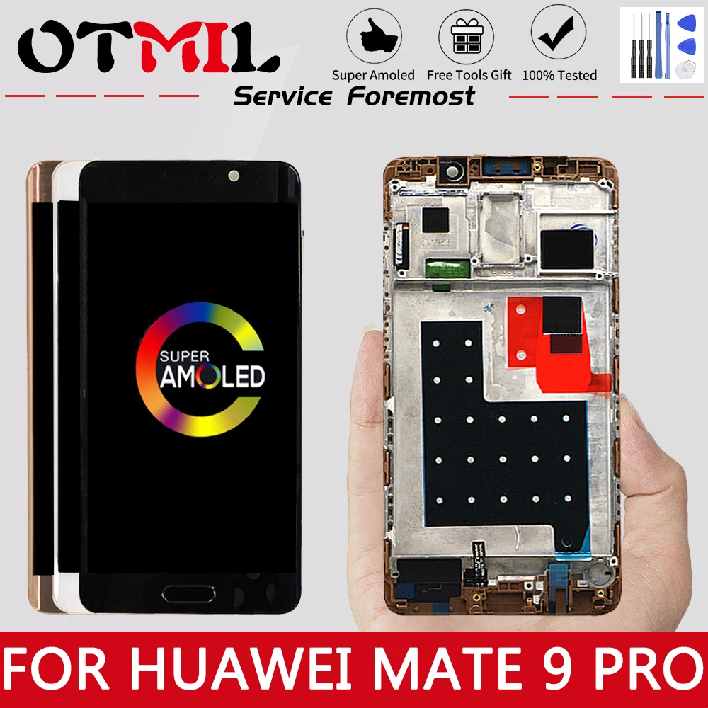 

ЖК-дисплей 5,5 дюйма OTMIL для Huawei Mate 9 Pro, сенсорный экран с рамкой для Huawei Mate9 Pro, сменный ЖК-дисплей с дигитайзером