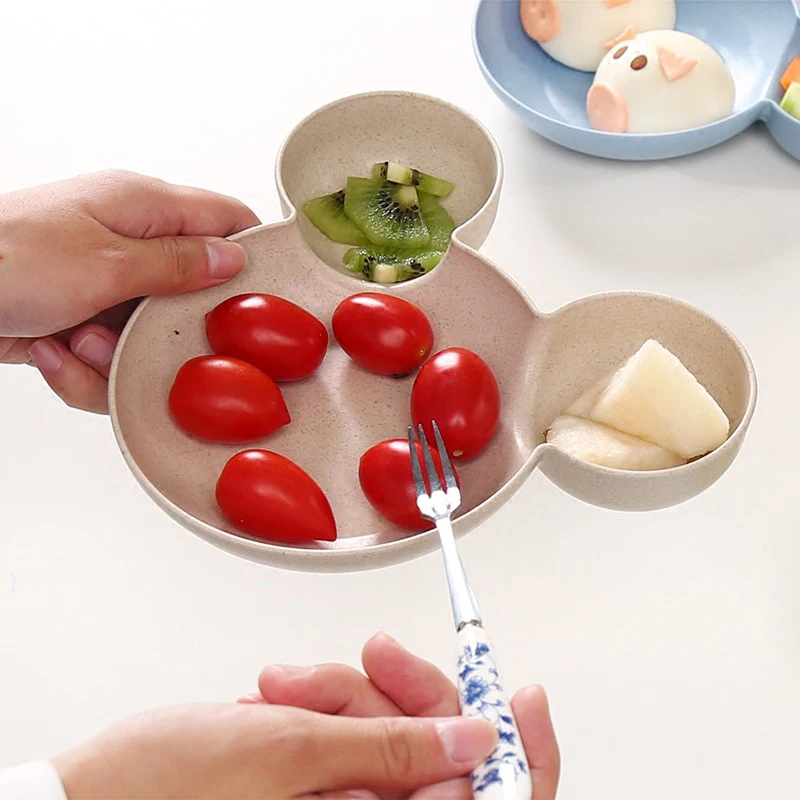 1 шт. детская мультяшная миска Милая мышка Ланч-бокс пластиковая тарелка для