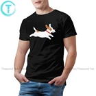 Футболка мужская Джек Рассел терьер, милая футболка с собакой для бега, 100 хлопок, Классическая рубашка