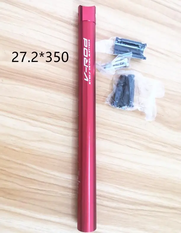27.2 X 350 mm red Дорожный велосипед 33,9*580 мм Алюминий CNC из алюминиевого сплава/Шоссейный велосипед седло велосипеда сиденья MTB Запчасти для велосипедов складной велосипед 3,18/30,8/27,2*350/500 мм - Цвет: 27.2 X 350 mm red