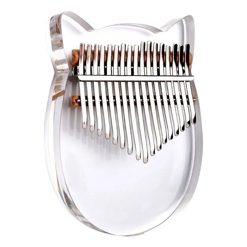 

17 key Kalimba Acrylic Thumb Piano 17 Keys Mbira Transparent Keyboard Instrument 875D