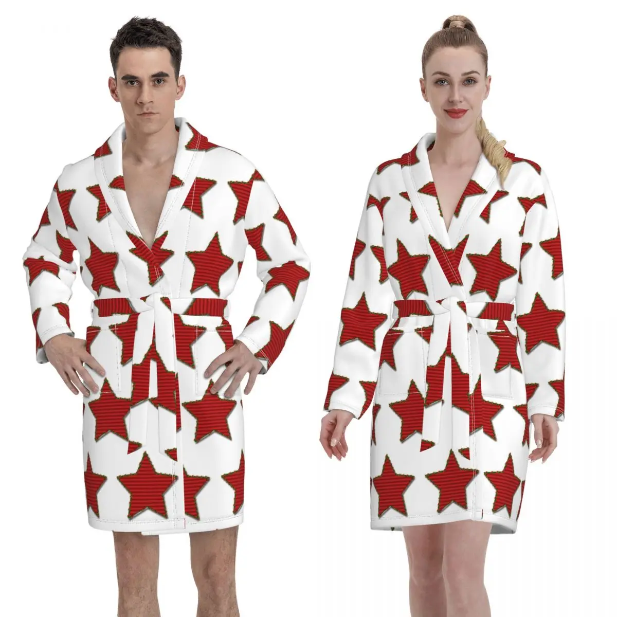

Xmas Christmas Merry Christmas Star Advent Star mans womens Fleece robe