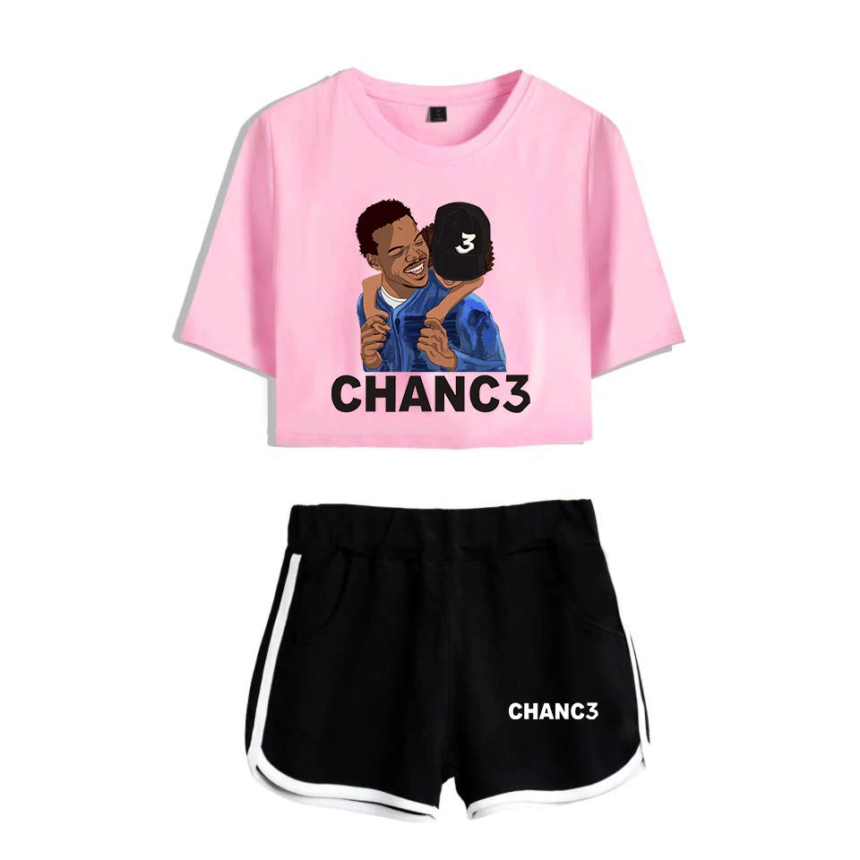 

Chance The Rapper two piece set streetwear short sets for women 2019 casual ensemble femme 2 pieces 100% cotton