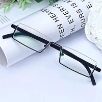 men fashion comfy light half frame reading glasses tr90 resin foldable presbyopic glasses unisex for women