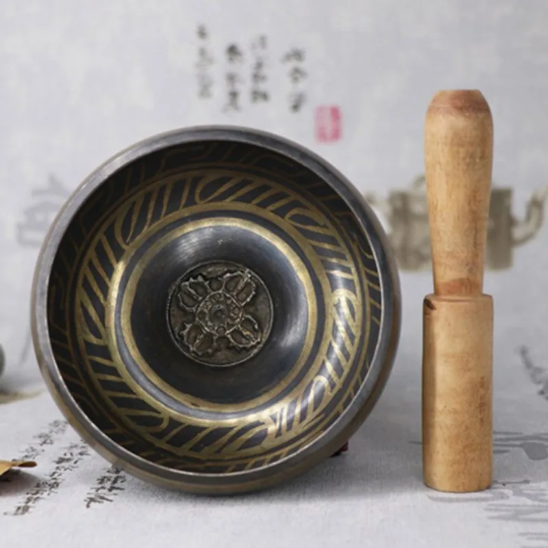 Yoga Instrument Singing Bowl Bell Meditation Tibetan Chakra Hand Buddhism Massage Percussion | Дом и сад