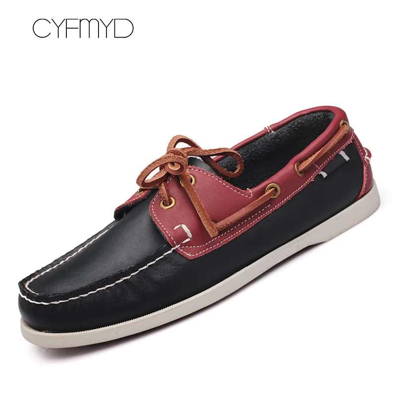 Мужская повседневная обувь из натуральной кожи Водонепроницаемые Мокасины с