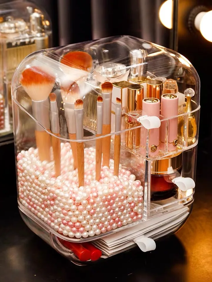 

Nordic Style Plastic Makeup Organizer Cosmetic Drawer Makeup Storage Box Brush Container Nail Holder Desktop Sundry Storage Case
