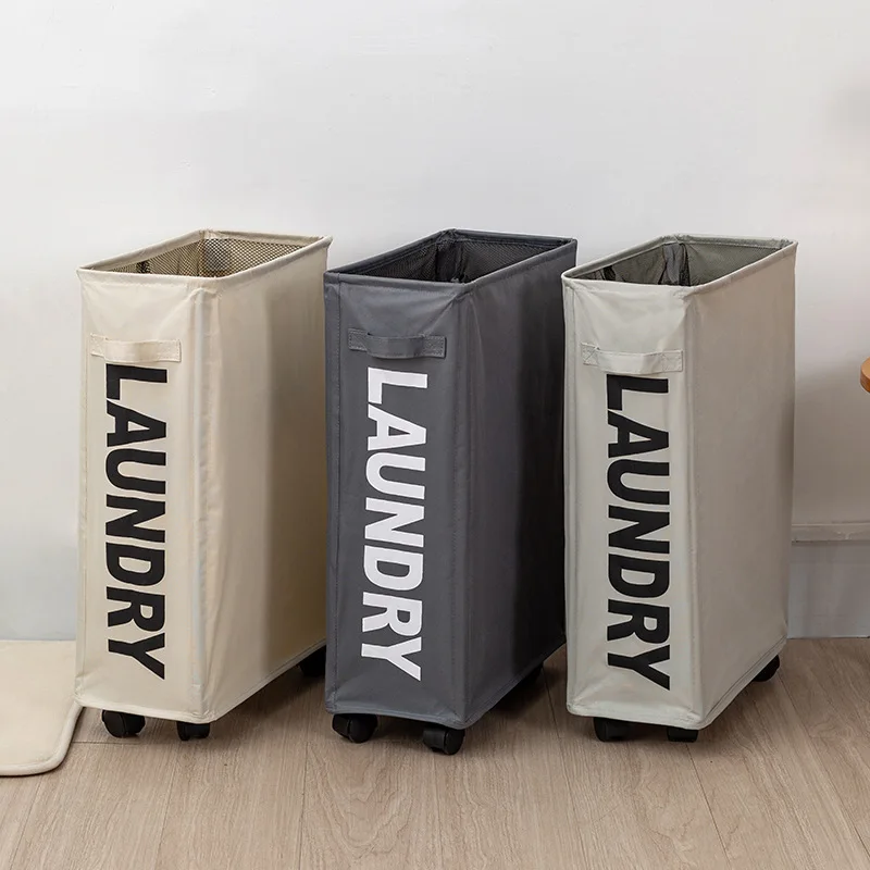 Складная корзина для грязной одежды с колесиками складная белья органайзер