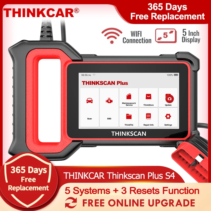 THINKCAR Thinkscan plus S4 Bluetooth OBD2 Автомобильный сканер Professional ABS Oil 3 Сброс 5 Системный