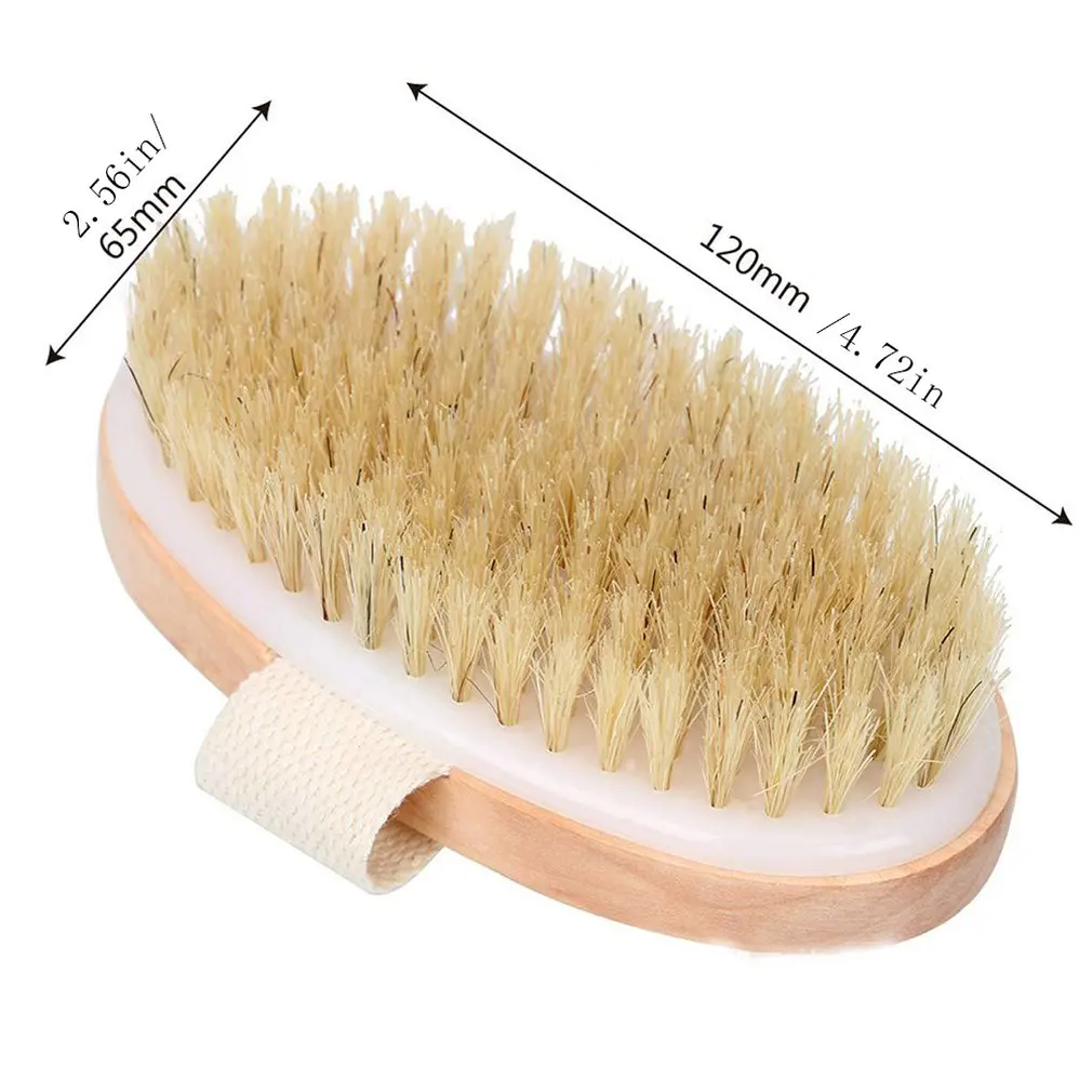 

Skin Body Brush Soft Natural Bristle Shower Brushes Wooden Bath Shower Bristle Brush SPA Body Brushes Without Handle