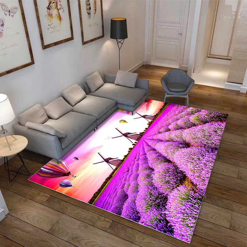Фиолетовые Лавандовые коврики и ковры для детей домашний декор гостиной мягкая