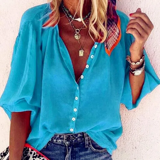 

2020 Spring Women Blouses Button Befree Boho Ruffles Long Full Sleeve Vintage Casual Chiffon Big Large Pluse Sizes Tops Shirts