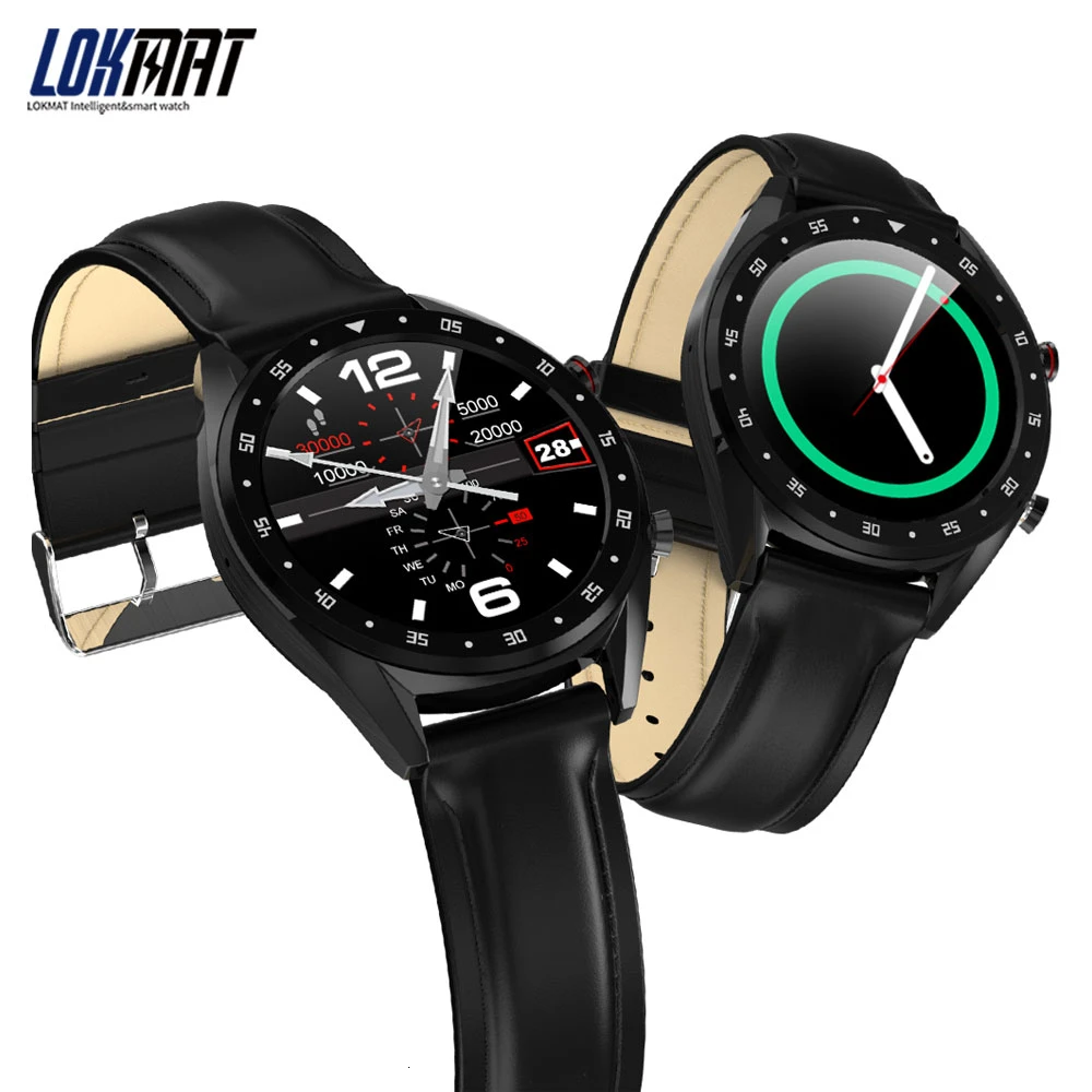 Lokmate SmartWatch ips полный сенсорный экран пульсометр PPG + ECG 5ATM водонепроницаемый фитнес