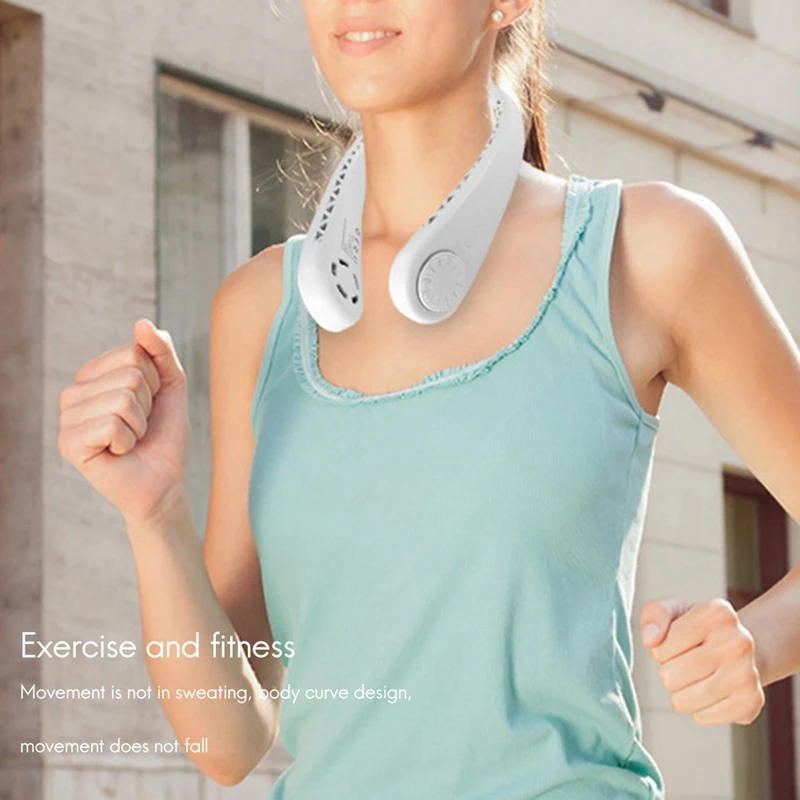 

Bladeless Necklace Fan, 360 Celsiusooling Hanging Neck Fan,USB Fan,Air Conditioner Scarf Cooling Portable Neck Fan