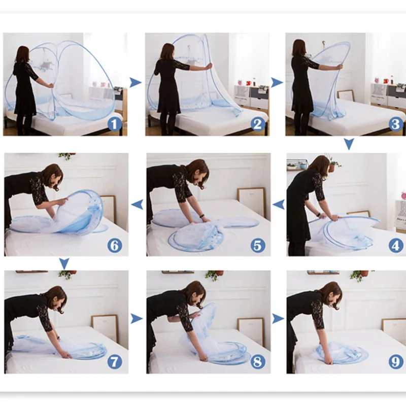 Переносная противомоскитная сетка однодверная без установки складная