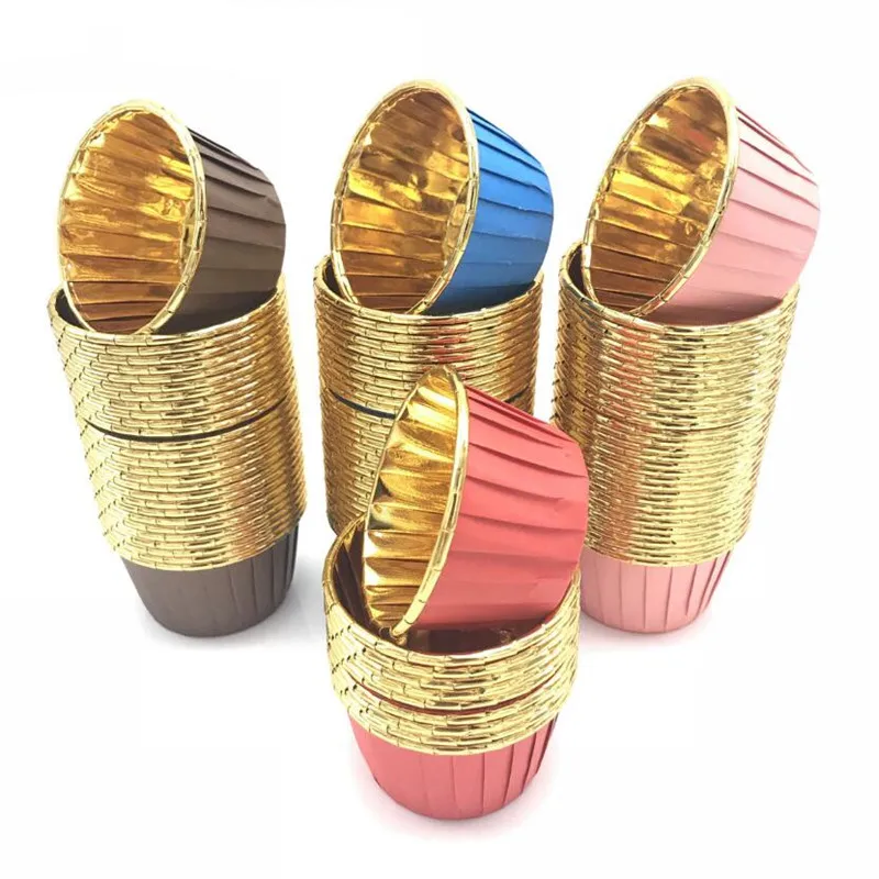 

Cake Muffin Cupcake Paper Cups Cake Box Cupcake Liner Wedding Party Caissettes Golden Muffin Paper Kitchen Baking Accessories