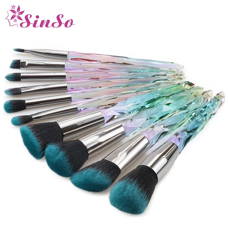 SinSo 5/10 шт. кисти для макияжа Кабуки Комплект Профессиональная Пудра Тени бровей