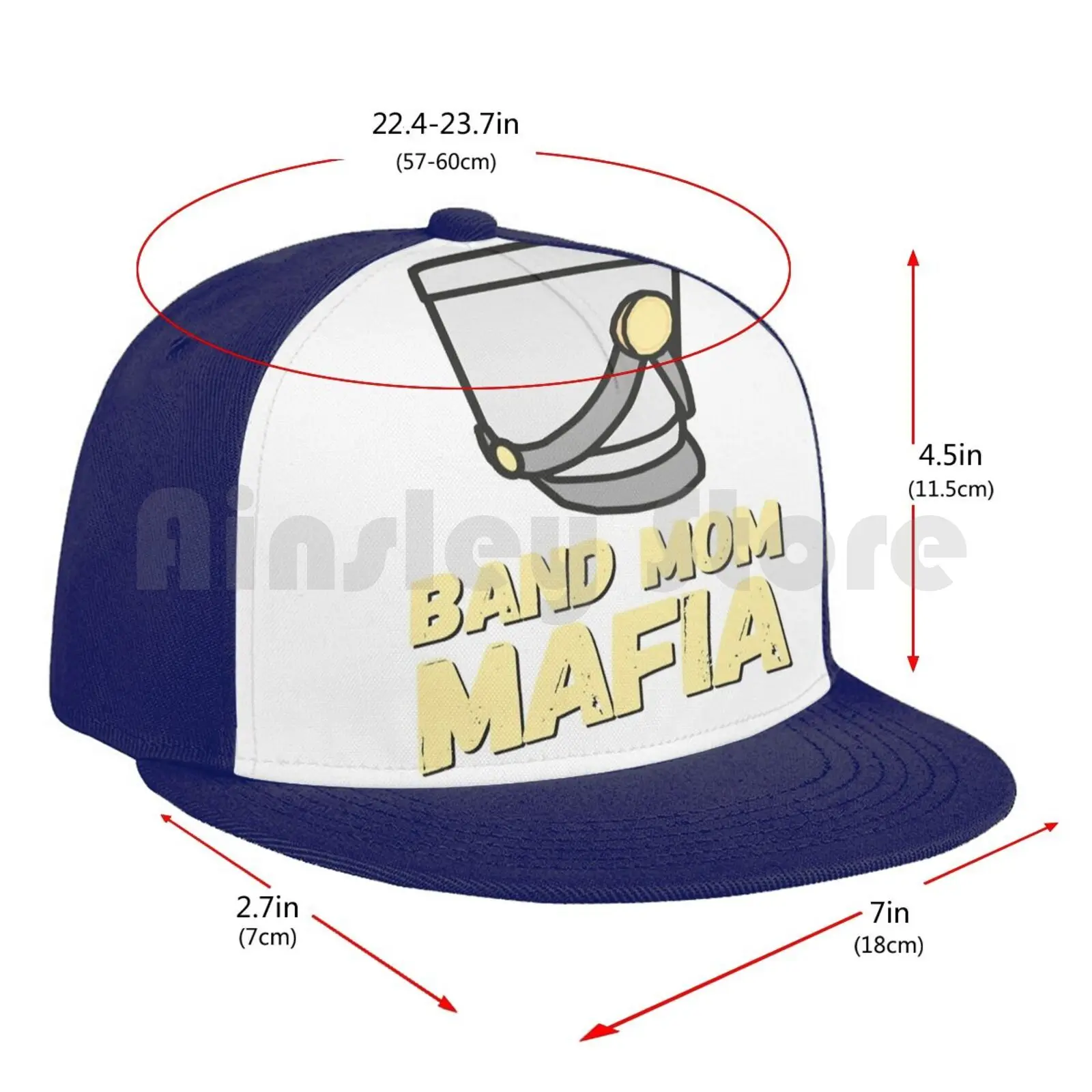 

( Marching Band )-Band Mom-Mafia Baseball Cap Diy Mesh Hip Hop Adjustable Marching Band Band High School Band Band Mom School