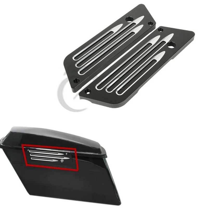 

Motorcycle Saddlebag Latch Cover For Harley Touring Electra Street Glide Road King FLH FLT 1993-2013