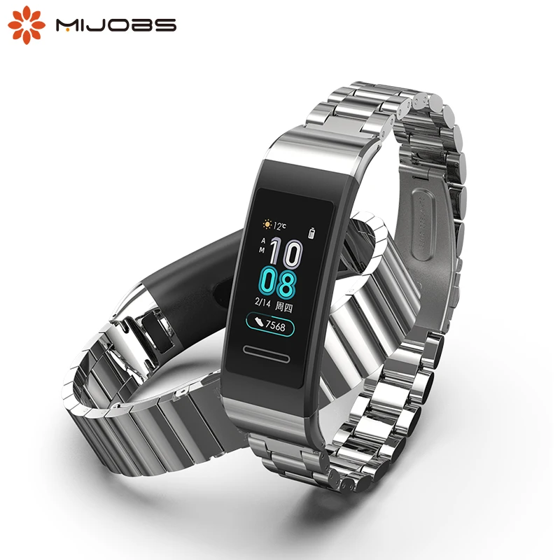Ремешок для Huawei Band 4 Pro металлический браслет 3 браслеты Кожаный ремешок Pulsera Correa |
