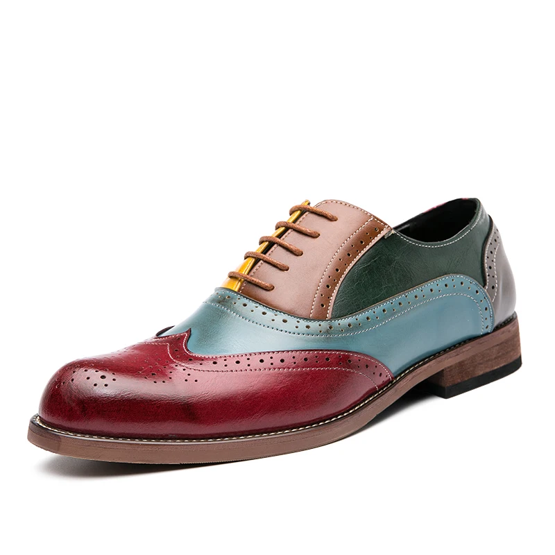 

British Style Leather Men Shoes Fashion Men Casual Shoes Lace Up Male Shoes Pointed Toe Men Designer Shoes Men Dress Shoes