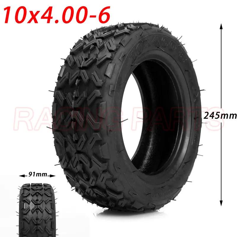 Good quality 10x4.00-6 cross-country vacuum tire for two wheel electric scooter 10 inch ATV accessories | Автомобили и мотоциклы
