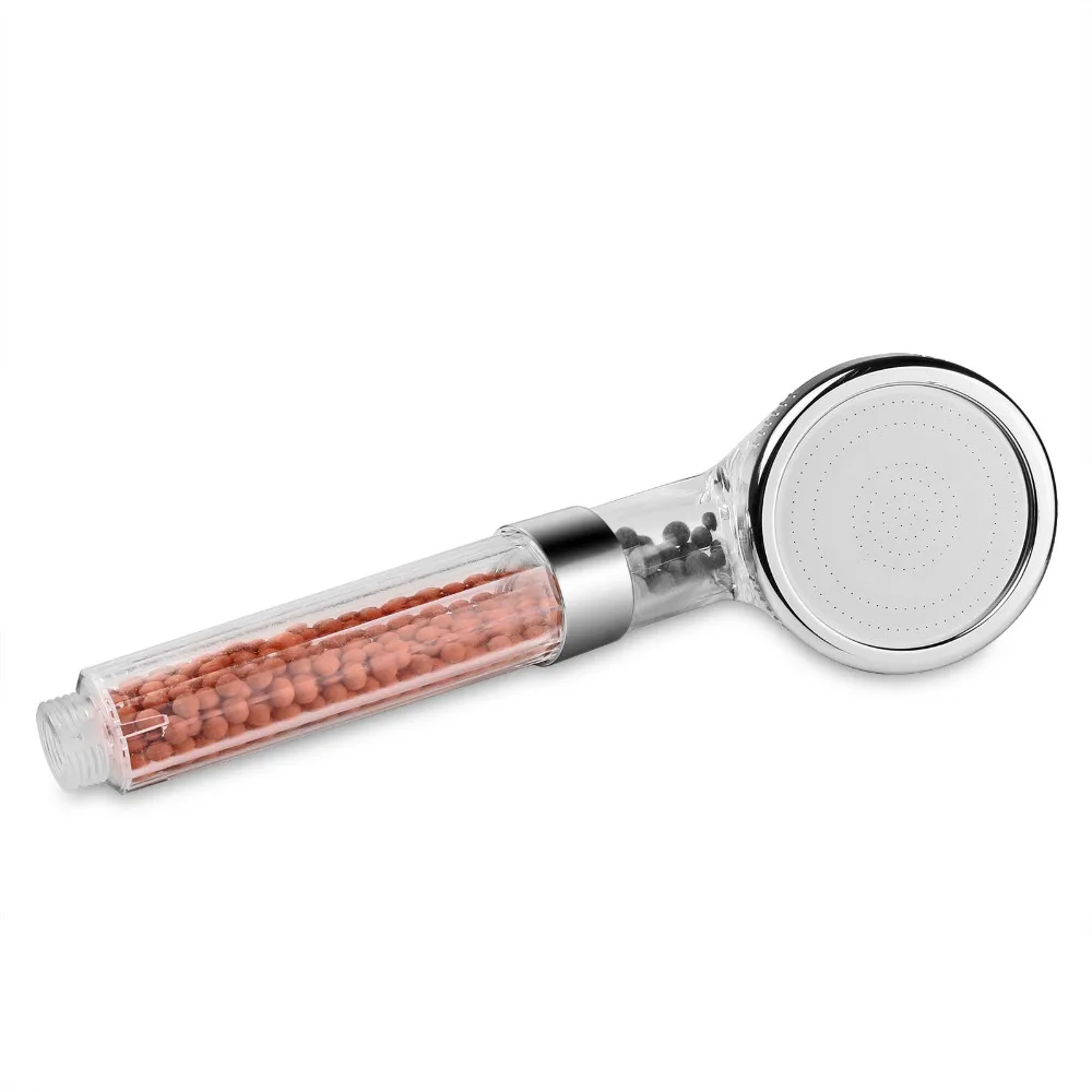 8cm Water Saving Bathroom Shower Filter SPA Handheld Head Faucet Sprayer Anion Energy Ball Pressurized Showerhead | Обустройство дома