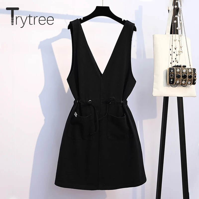 Trytree/осенний женский костюм из двух предметов однотонный Повседневный Топ