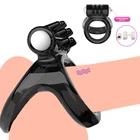 Кольцо для пениса, для точки G, для влюбленных пар, секс-игрушки для мужчин, для задержки времени, искусственное сексуальное двойное кольцо, мужское кольцо с замком