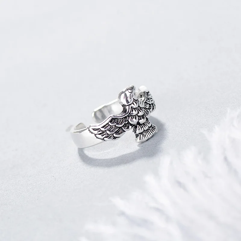 2019 посеребренные преувеличенные Индивидуальные Кольца с изображением Орла для