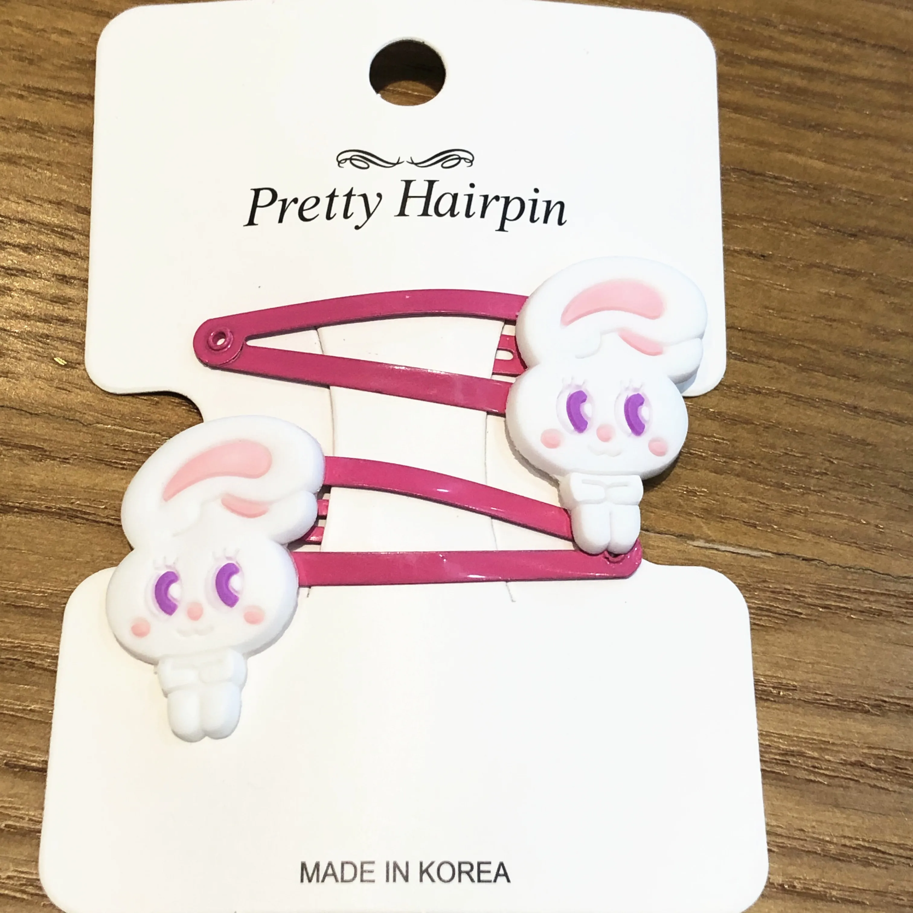 2 шт./компл. мультфильм кролик клубника заколки для волос ПВХ металлические с