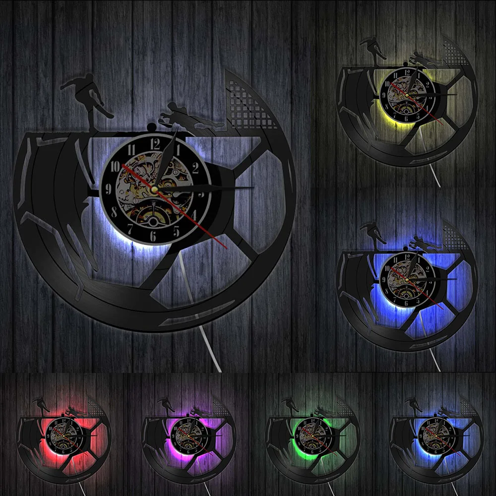 Настенные часы с виниловой пластиной в винтажном стиле для мальчиков украшение