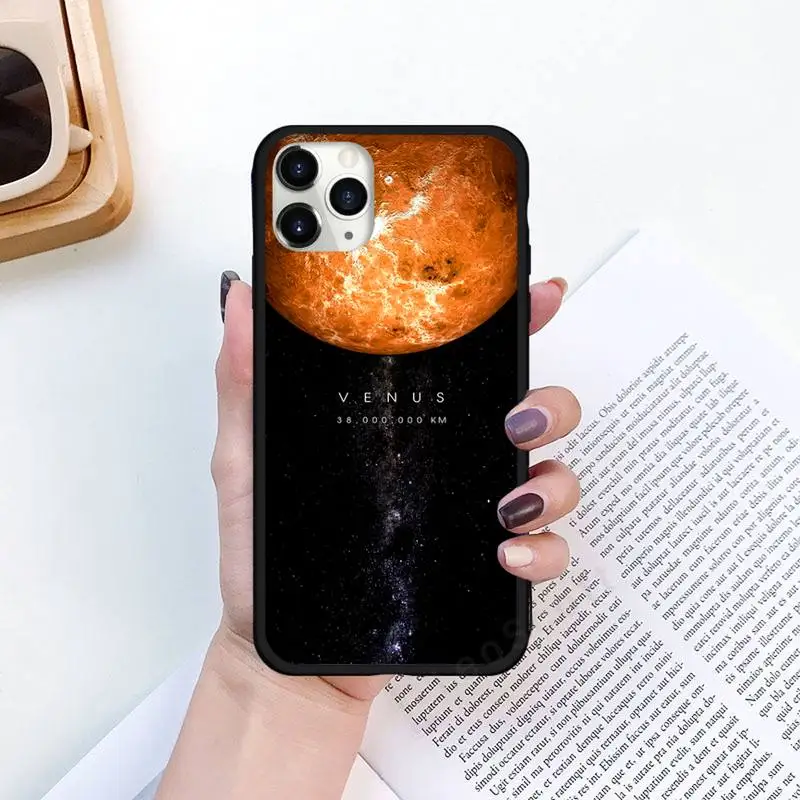 

Space Solar System Planets Earth Mars Phone Case for iPhone 11 12 pro XS MAX 8 7 6 6S Plus X 5S SE 2020 XR funda coque