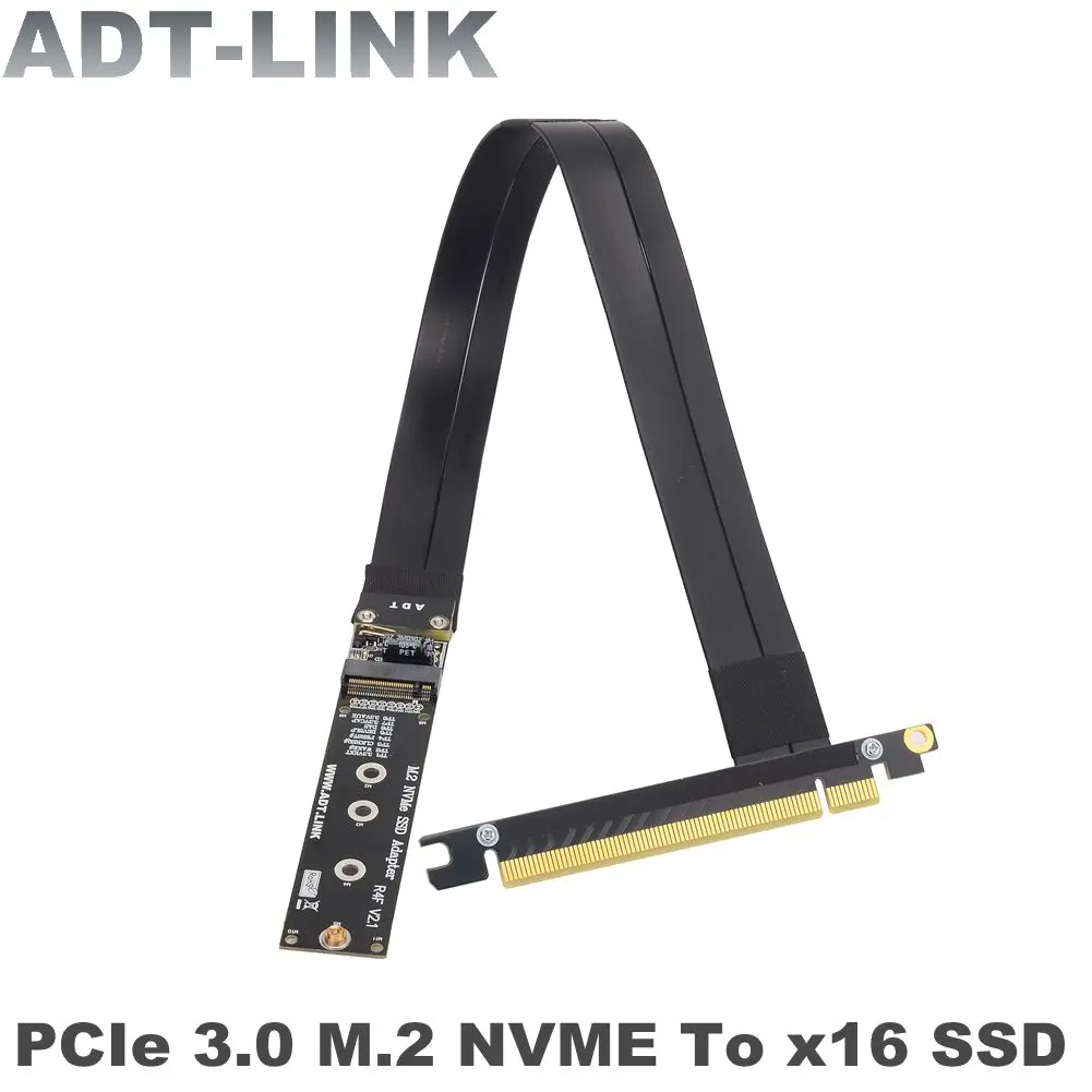 Nvme m Chave Ssd Extensão Cabo Sólido Drive Riser Cartão M.2 para Pci-express 3.0 X16 Adaptador de Velocidade Total 32g Bps Pcie x4 Extensor M.2 Cabos de computador e conectores