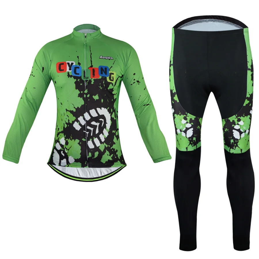 Aogda 2019 Pro Long Sleeve Cycling Clothing Men Summer Bike Uniform Bicycle Clothes Breathable Jersey Set | Спорт и развлечения