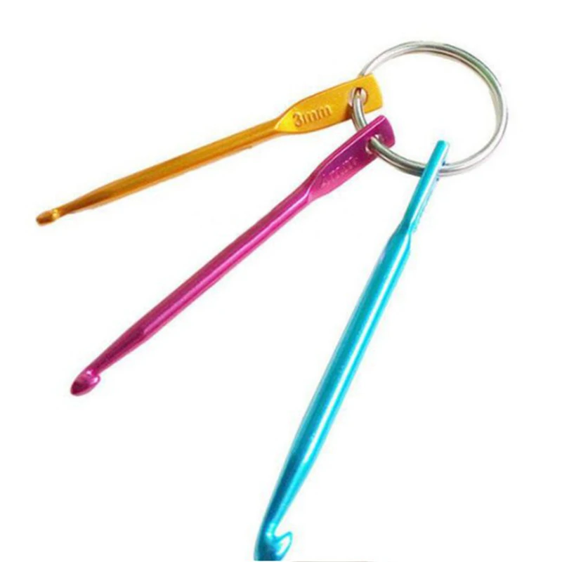 3/4/5 мм алюминиевый мини крючок для вязания многоцветные крючки ручная швейная