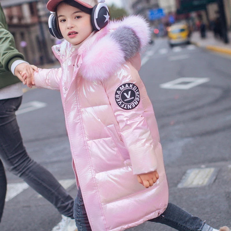 Chaqueta de plum&oacute;n para ni&ntilde;a, abrigo impermeable con capucha brillante, ropa de exterior para ni&ntilde;o de 5 a 14 a&ntilde;os, Parka para ni&ntilde;o adolescente, traje de nieve 2022-4