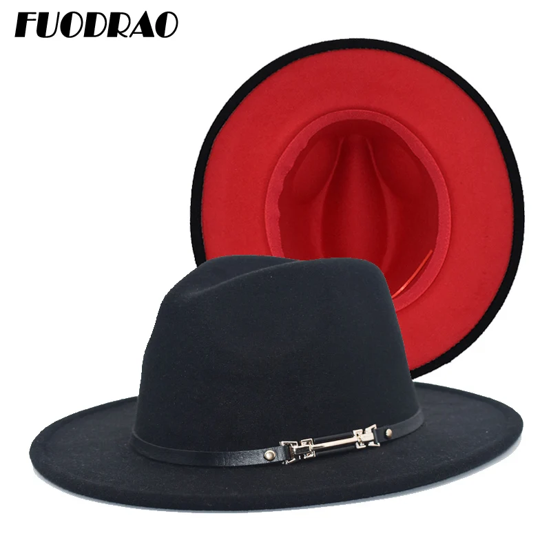 

Фетровая шляпа FUODRAO F59 для мужчин и женщин, Классическая Федора с широкими полями, в стиле пэчворк, шерсть, Осень-зима