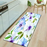 flowers pattern kitchen mat entrance doormat for living room non slip bathroom bedside floor rug home decor soft washable carpet