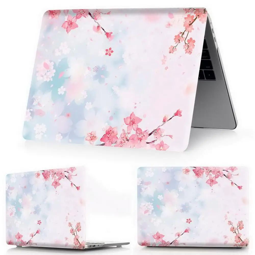Чехол для ноутбука MacBook Air Pro retina 11 12 13 15 для Mac book Pro 13,3 15,4 дюймов с сенсорной панелью ID A2159+ крышка клавиатуры - Цвет: ying-hua-Y2