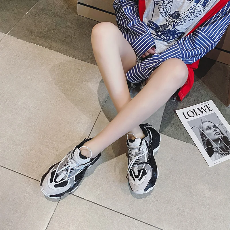 Женские массивные кроссовки Smile Circle Повседневные Дышащие тканевые на платформе с